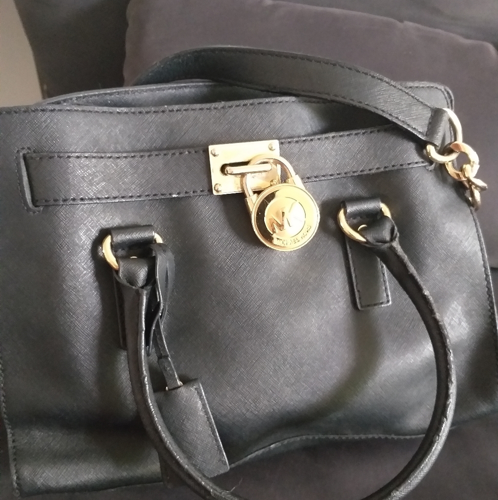 Michael Kors bag purse black gold